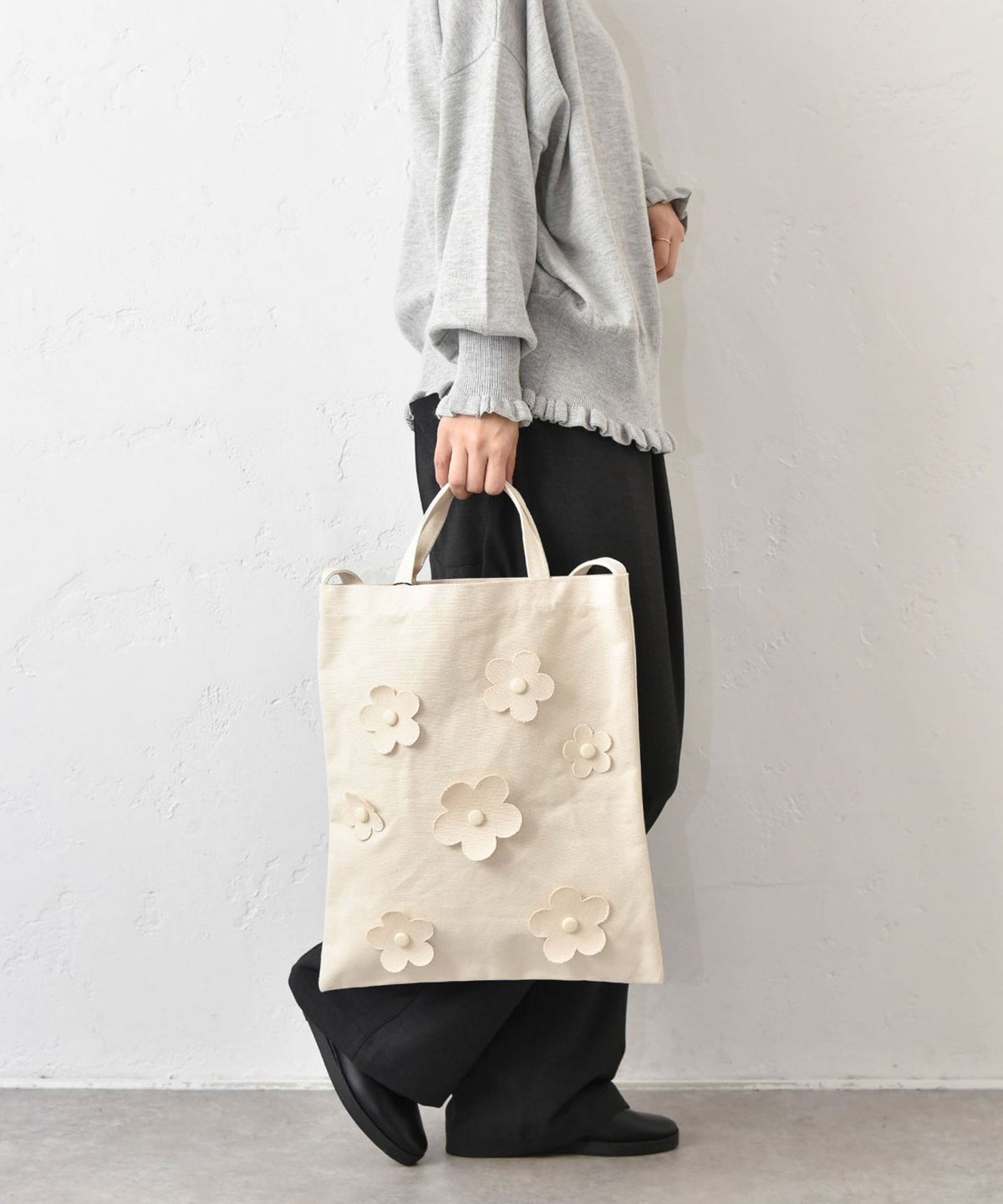 toca｜FLOWER TOTE BAG [[tc263-15]][C]