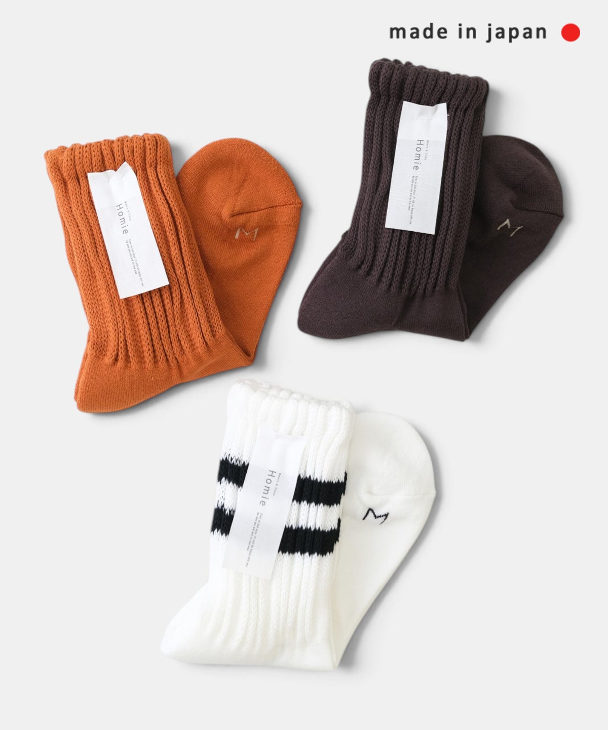 Homie｜Cotton Rib Socks [[H-069]][C]