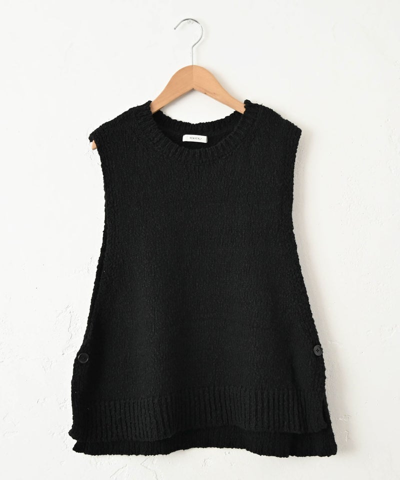 HEAVENLY｜Cotton Side Button Knit Vest [[2648164]][C]