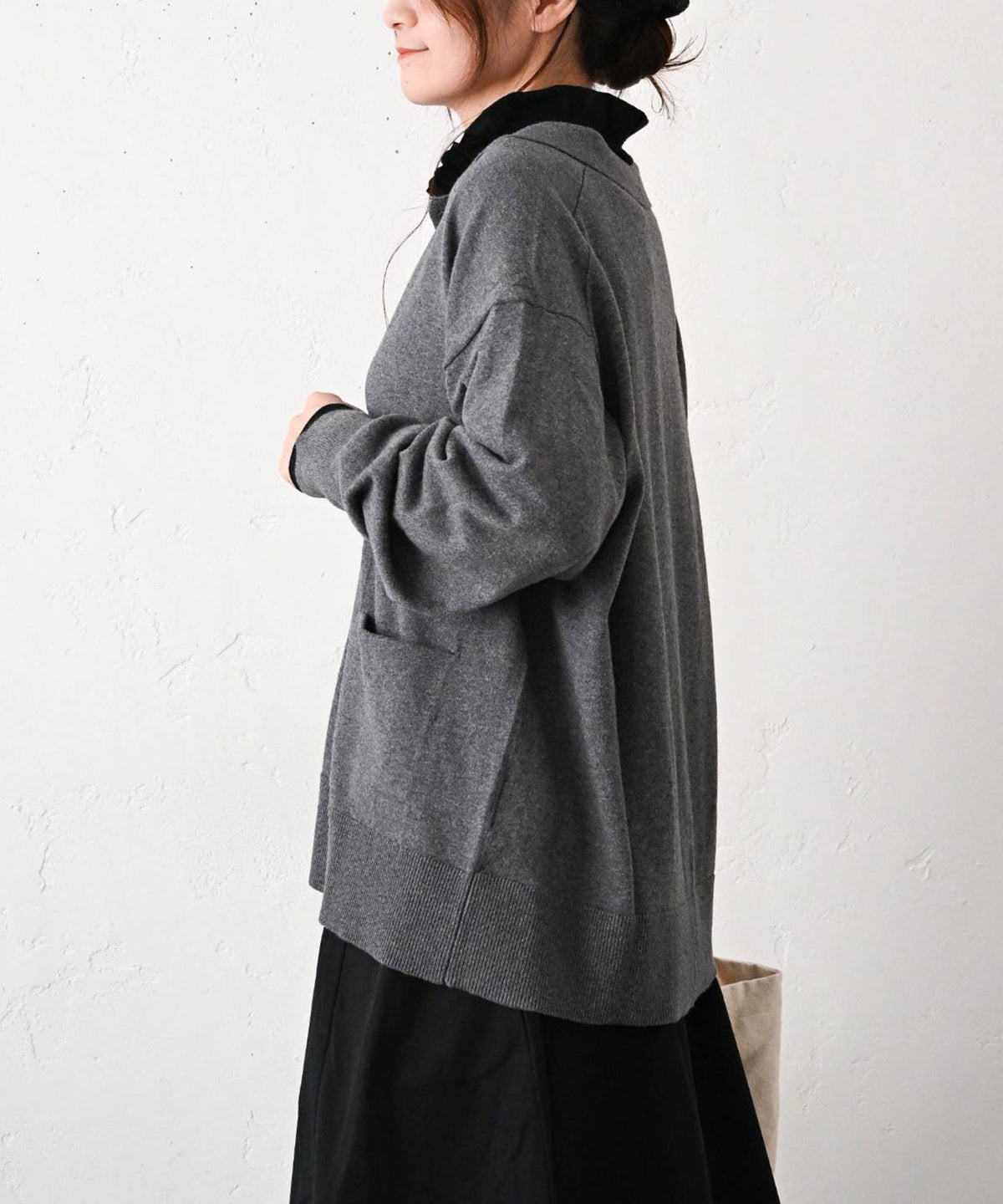 HEAVENLY｜Cotton Cashmere Collared Knit Cardigan [[2648174]][C]
