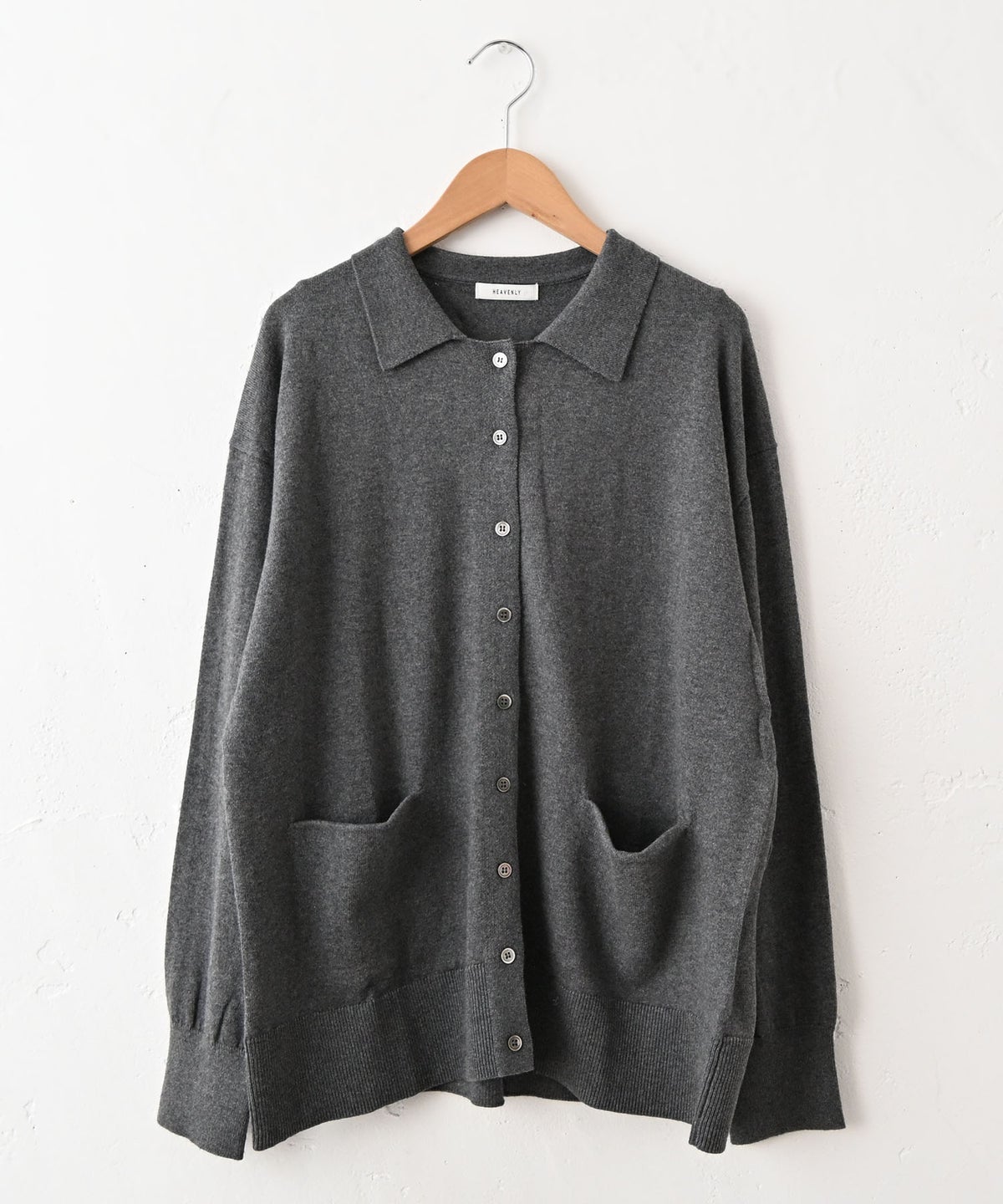 HEAVENLY｜Cotton Cashmere Collared Knit Cardigan [[2648174]][C]