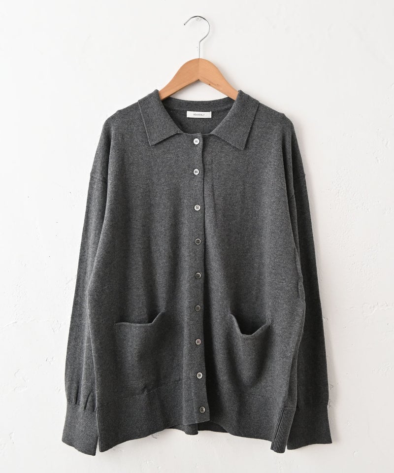 HEAVENLY｜Cotton Cashmere Collared Knit Cardigan [[2648174]][C]