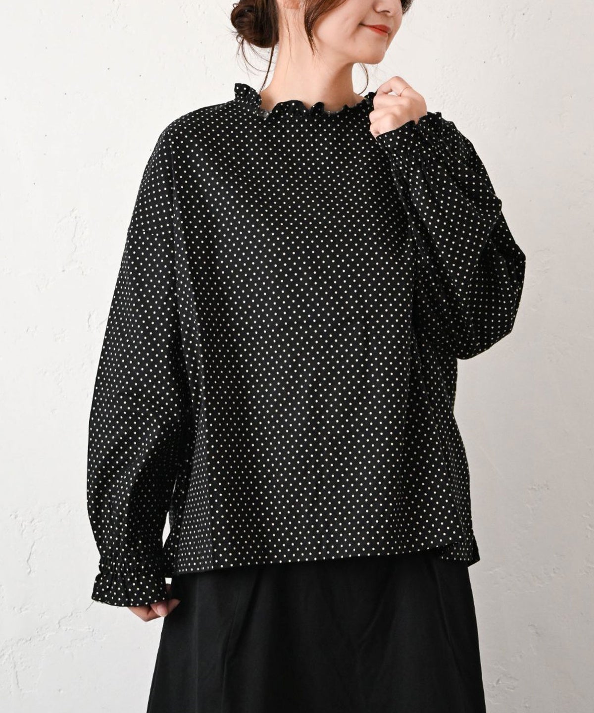 HEAVENLY｜Dot Mini Frill Pullover [[2649062]][C]