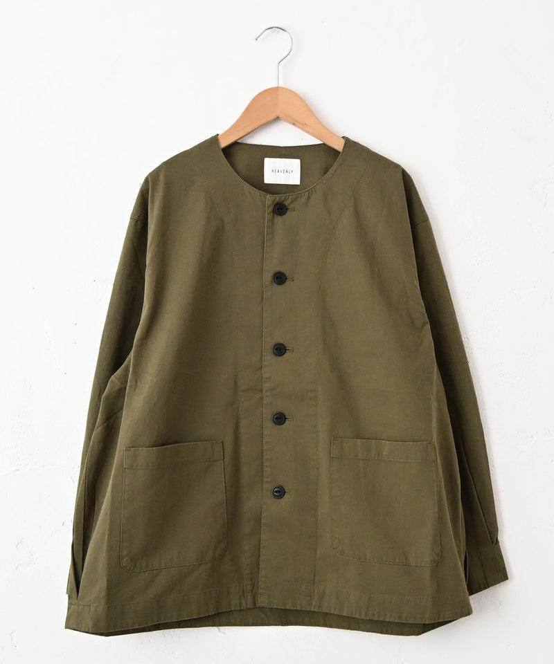 HEAVENLY｜Cotton Twill Nocollar Jacket [[2649103]][C]