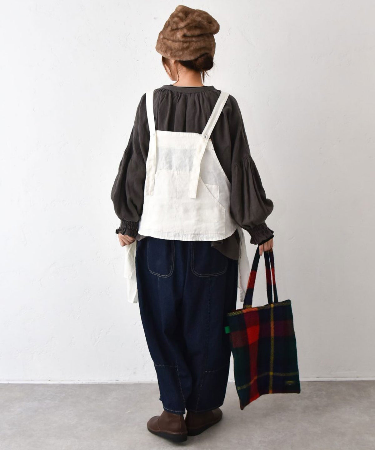 tumugu｜起毛リネン×コットンリネンボイル2WAYエプロンベスト [[TB26324]][C]