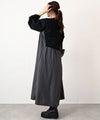 HUMS｜布帛ドッキングニットワンピース [[RNK-2694]][C]