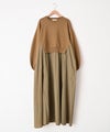 HUMS｜布帛ドッキングニットワンピース [[RNK-2694]][C]
