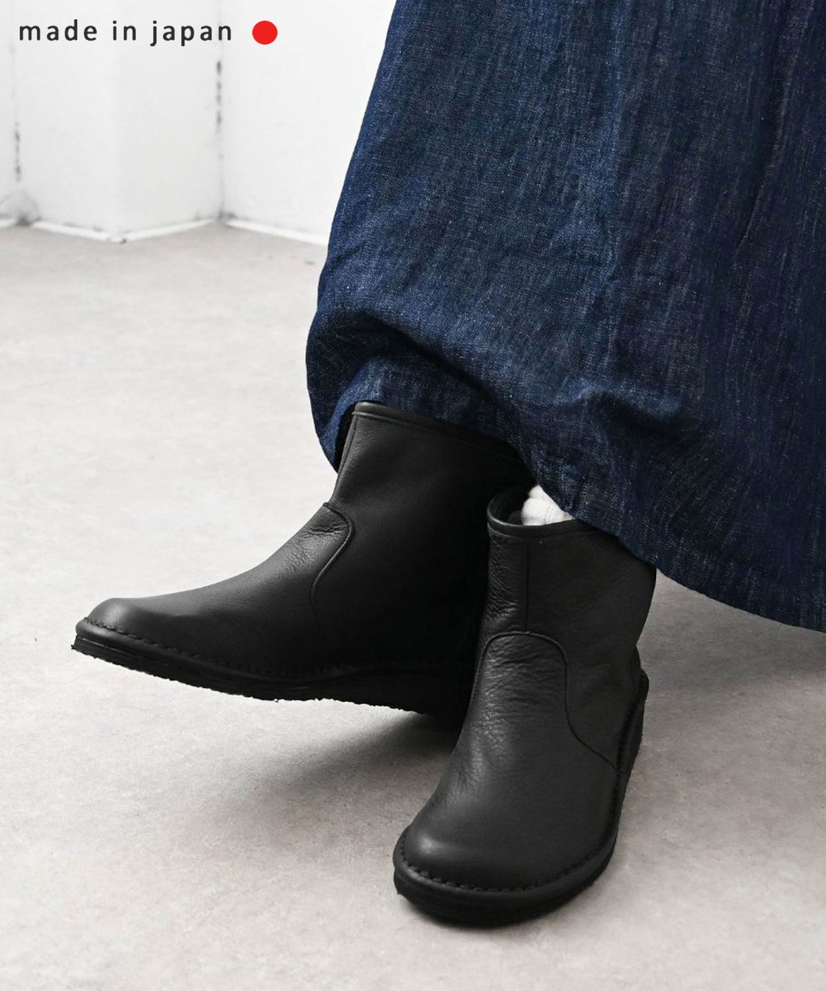 ramble comfort｜オイルシュリンクレザーショートブーツ [[373-73390-1]][C]