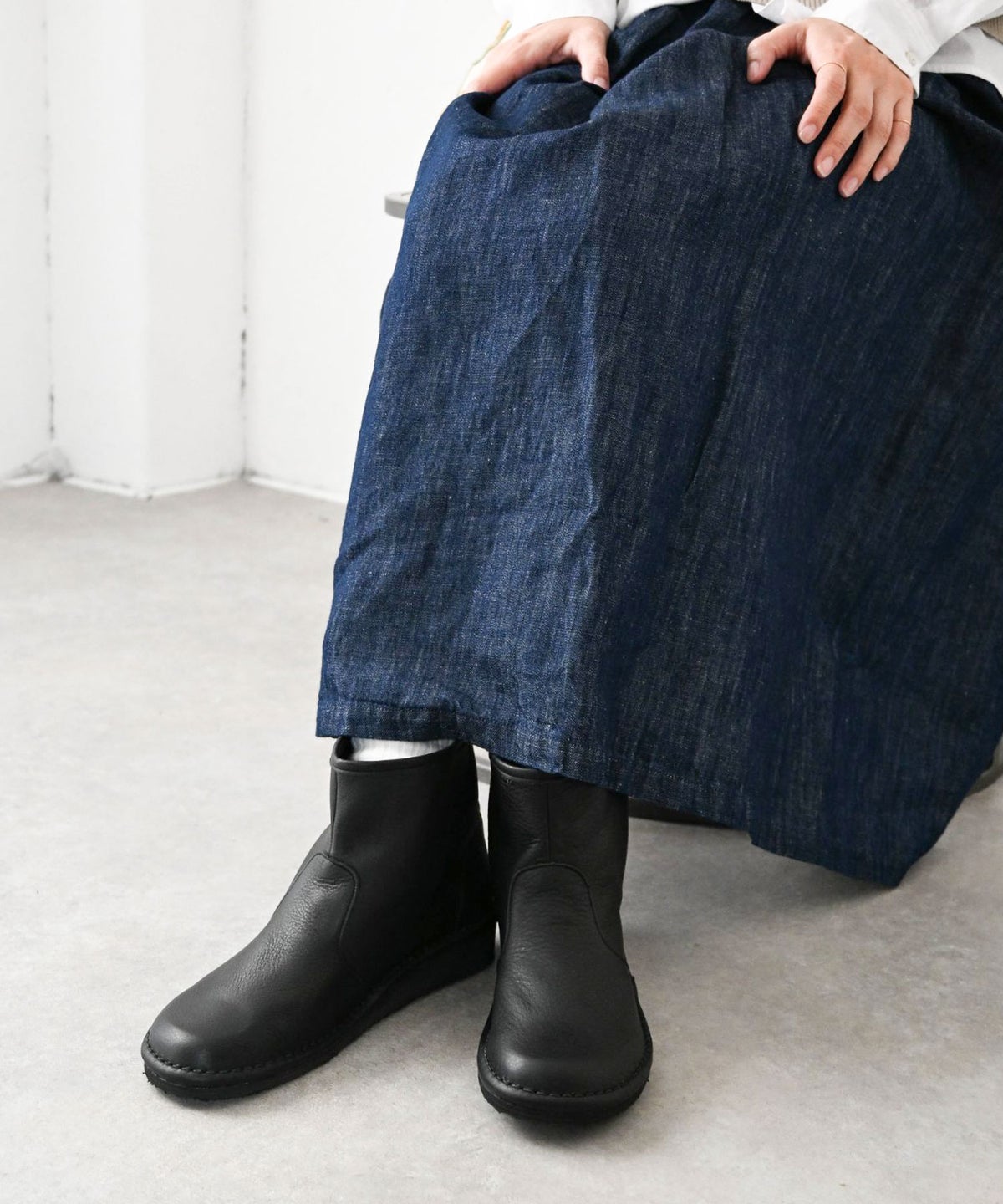 ramble comfort｜オイルシュリンクレザーショートブーツ [[373-73390-1]][C]
