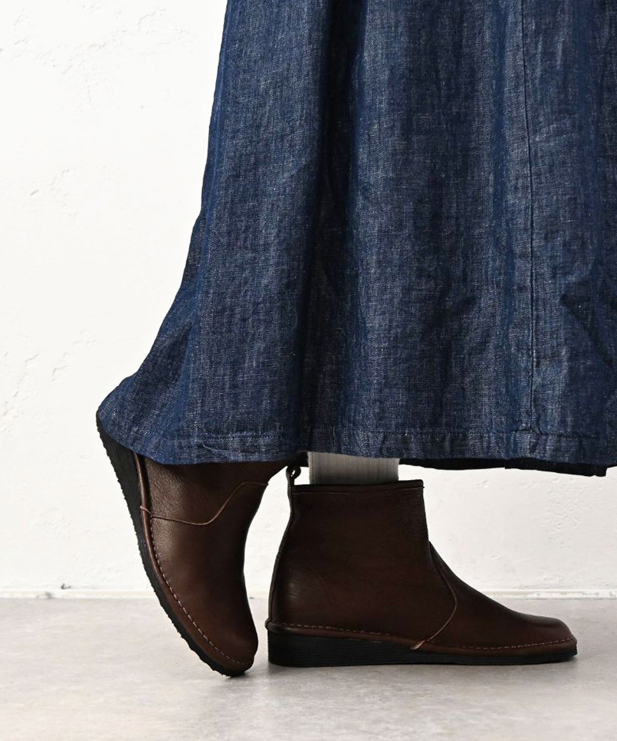 ramble comfort｜オイルシュリンクレザーショートブーツ [[373-73390-1]][C]