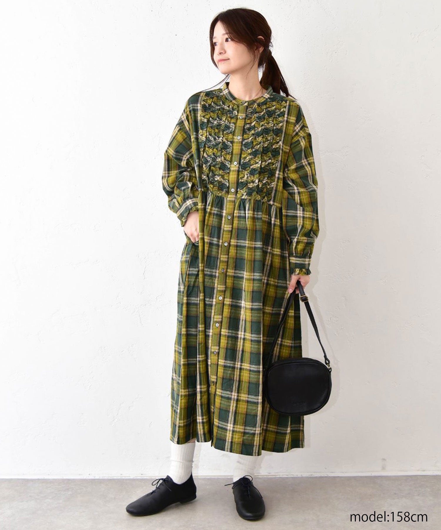 ista-ire｜コットンフリンジマドラスチェックワンピース [[2602-7580