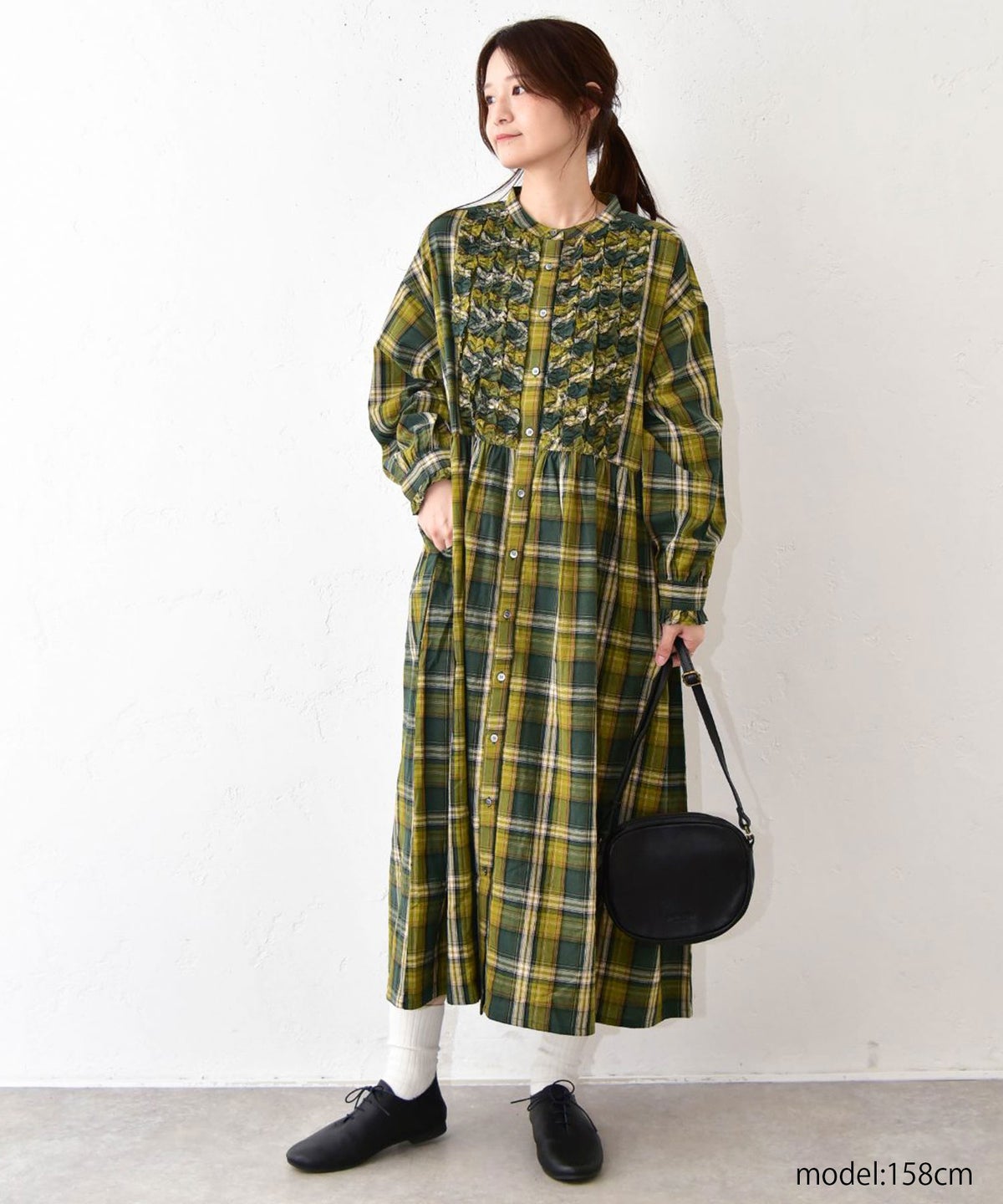 ista-ire｜コットンフリンジマドラスチェックワンピース [[2602-7580]][C]