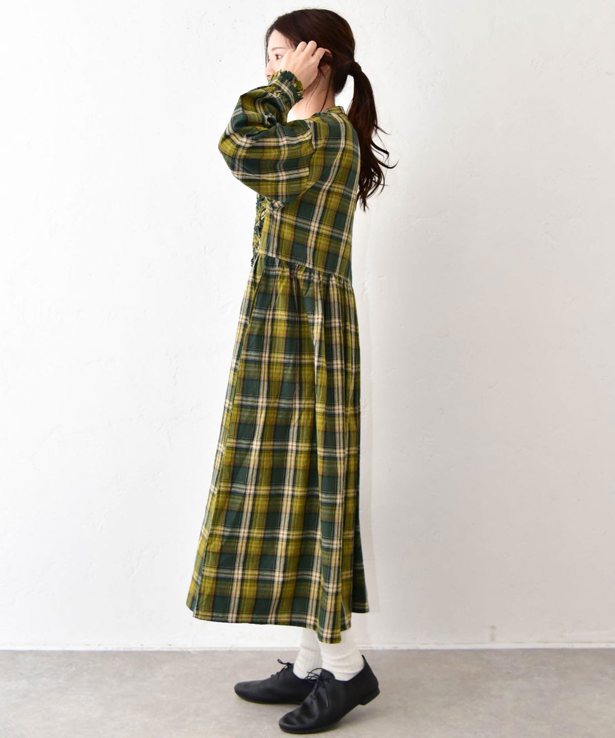ista-ire｜コットンフリンジマドラスチェックワンピース [[2602-7580]][C]