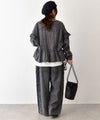 ista-ire｜コットンリネン長袖ラッフルブラウス [[4602-7610]][C]