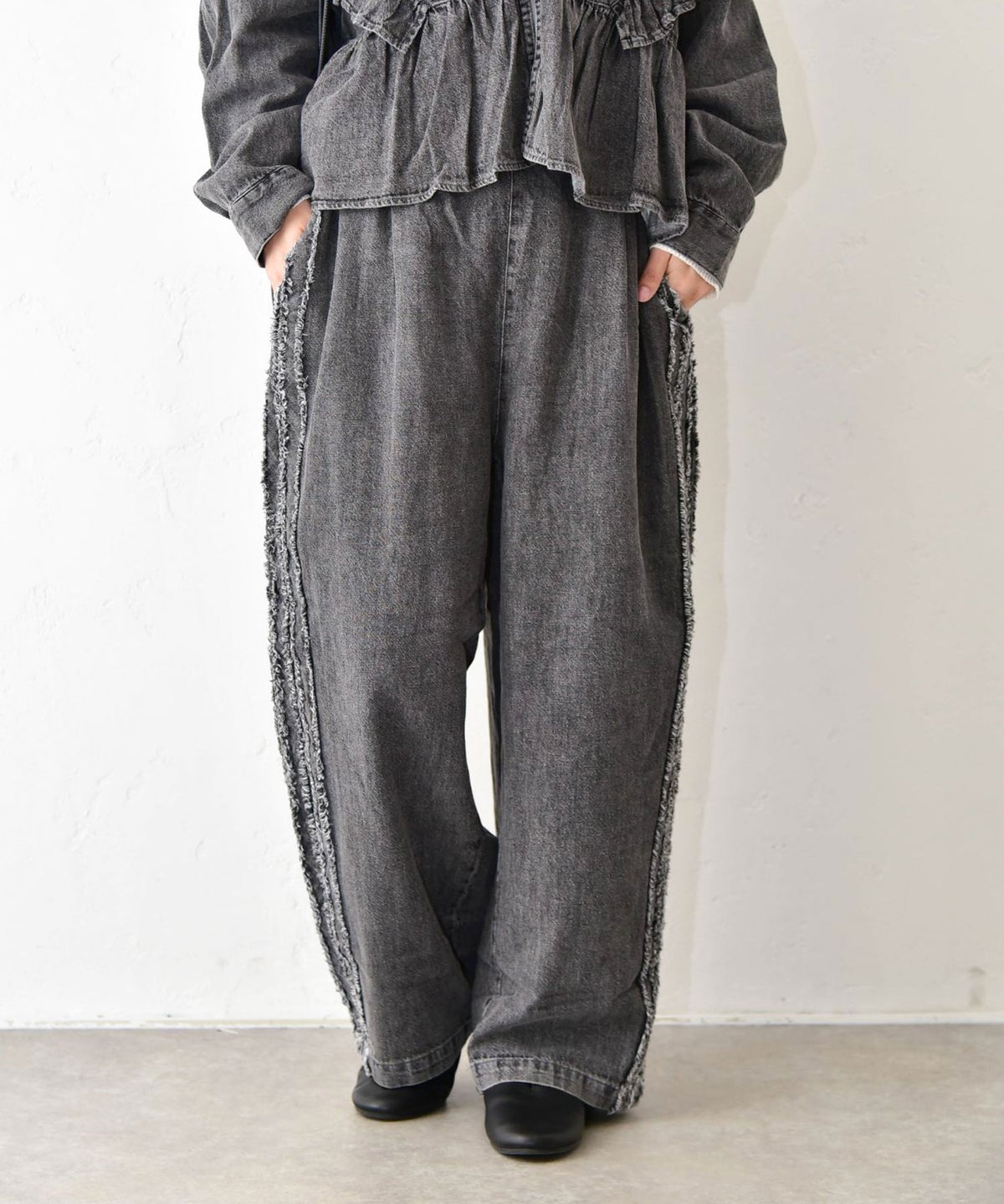 ista-ire｜コットンリネンサイドテープパンツ [[7602-7650]][C]