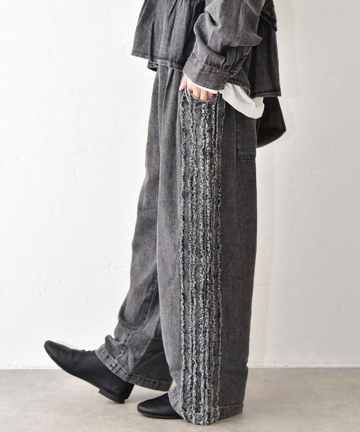 ista-ire｜コットンリネンサイドテープパンツ [[7602-7650]][C]