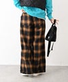  Gives a sense of fullment｜チェックワイドパンツ [[863121]][C]