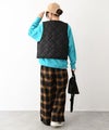  Gives a sense of fullment｜チェックワイドパンツ [[863121]][C]