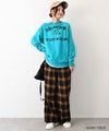  Gives a sense of fullment｜チェックワイドパンツ [[863121]][C]