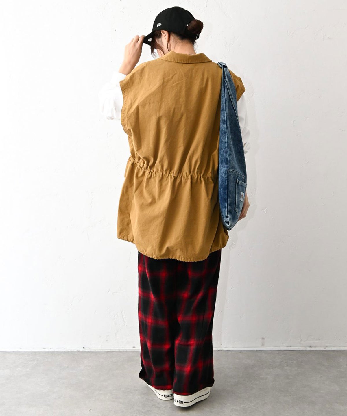  Gives a sense of fullment｜チェックワイドパンツ [[863121]][C]