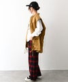  Gives a sense of fullment｜チェックワイドパンツ [[863121]][C]