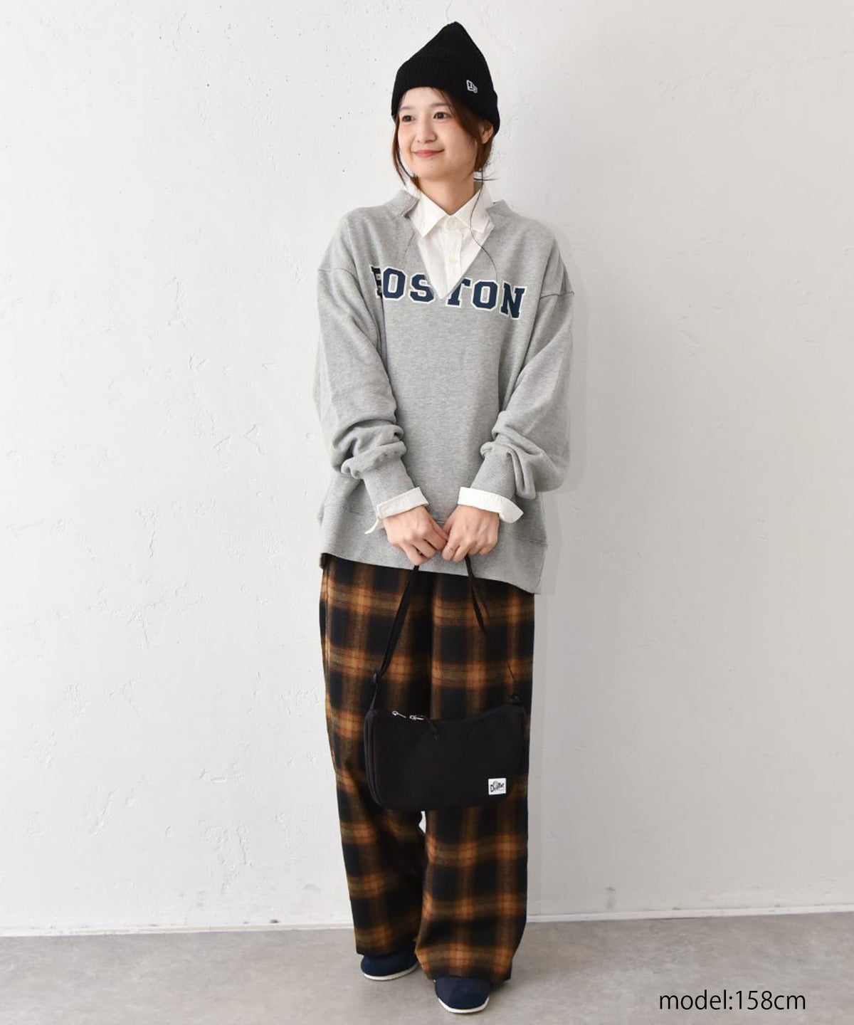  Gives a sense of fullment｜チェックワイドパンツ [[863121]][C]