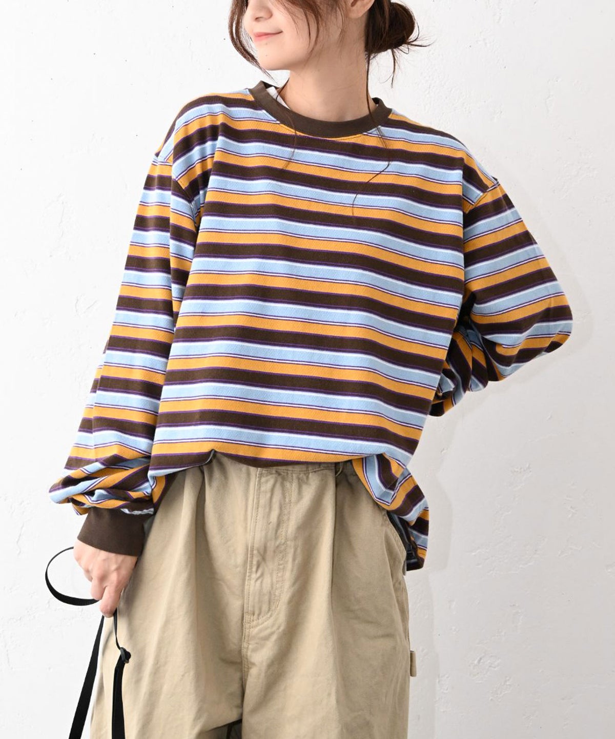 Gives a sense of fullment｜マルチカラーボーダーTee [[663009]][C]