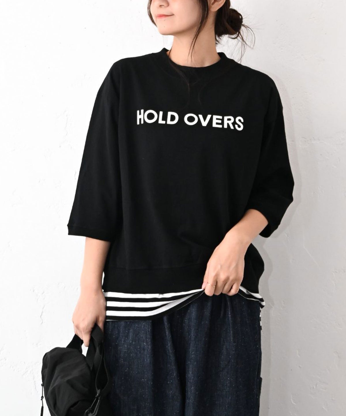 and quarter｜7分袖ロゴT [[MA-28282]][C]