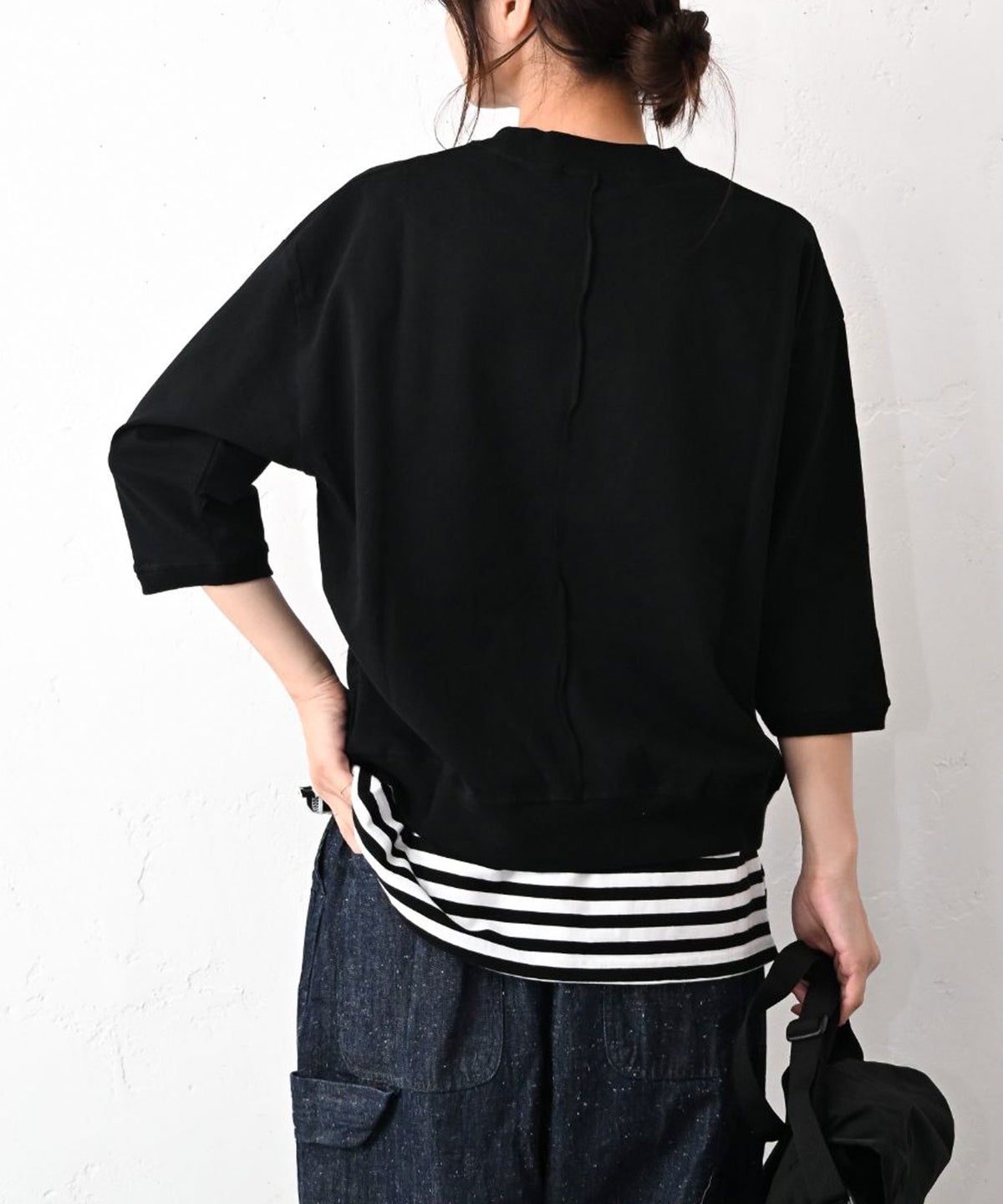 and quarter｜7分袖ロゴT [[MA-28282]][C]