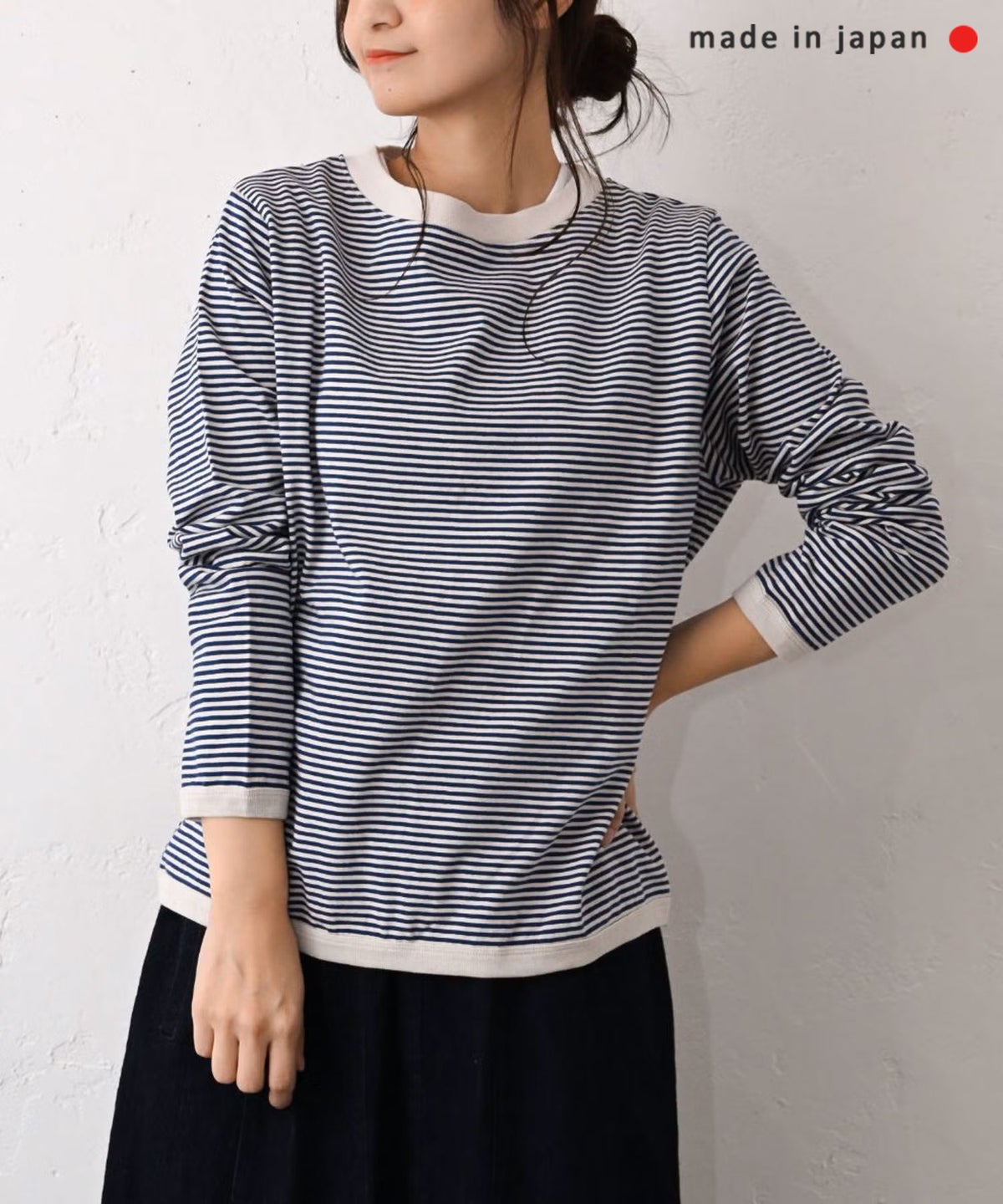 and quarter｜ボーダー10分袖Tシャツ [[MA-059]][C]