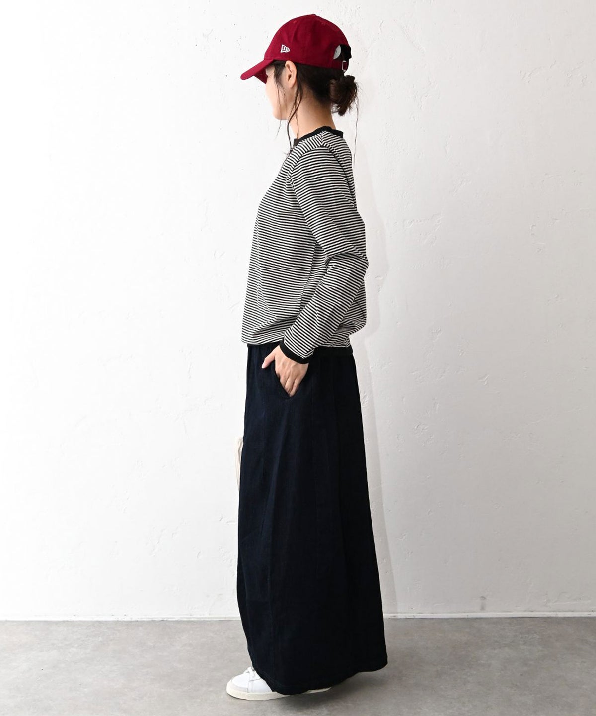 and quarter｜ボーダー10分袖Tシャツ [[MA-059]][C]