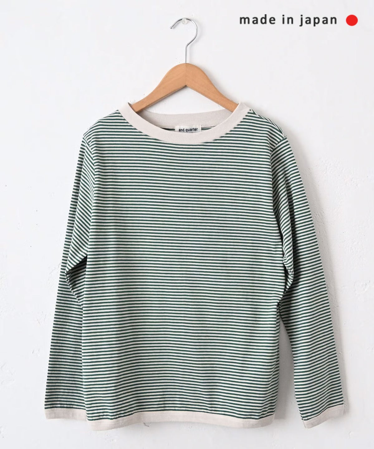 and quarter｜ボーダー10分袖Tシャツ [[MA-059]][C]