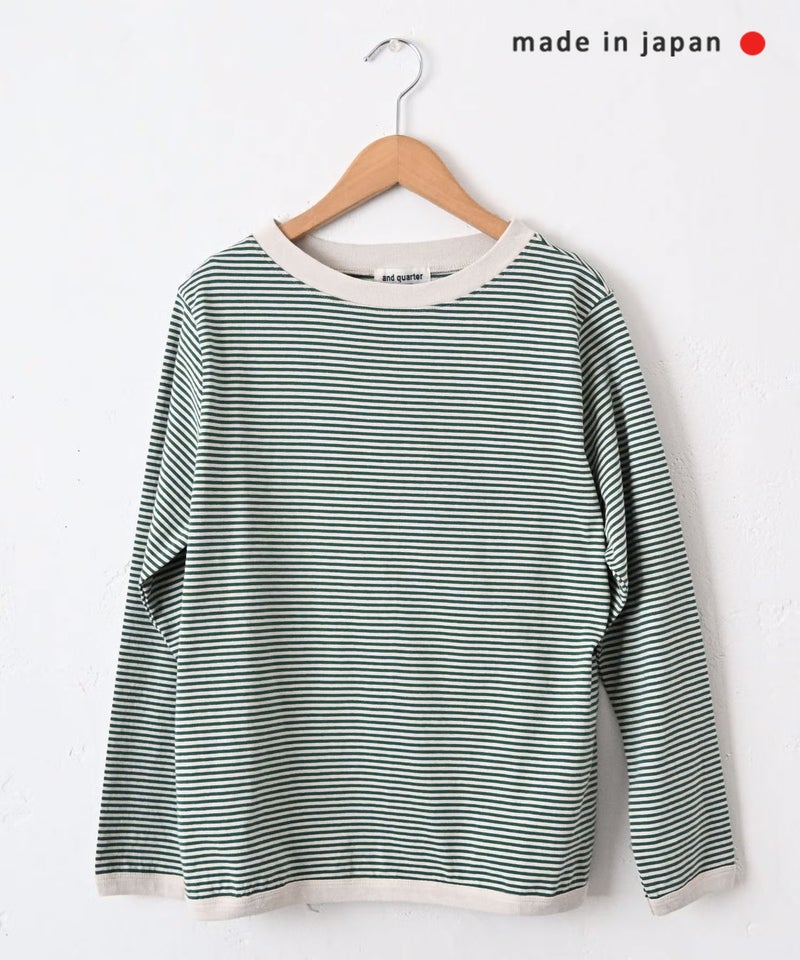 and quarter｜ボーダー10分袖Tシャツ [[MA-059]][C]