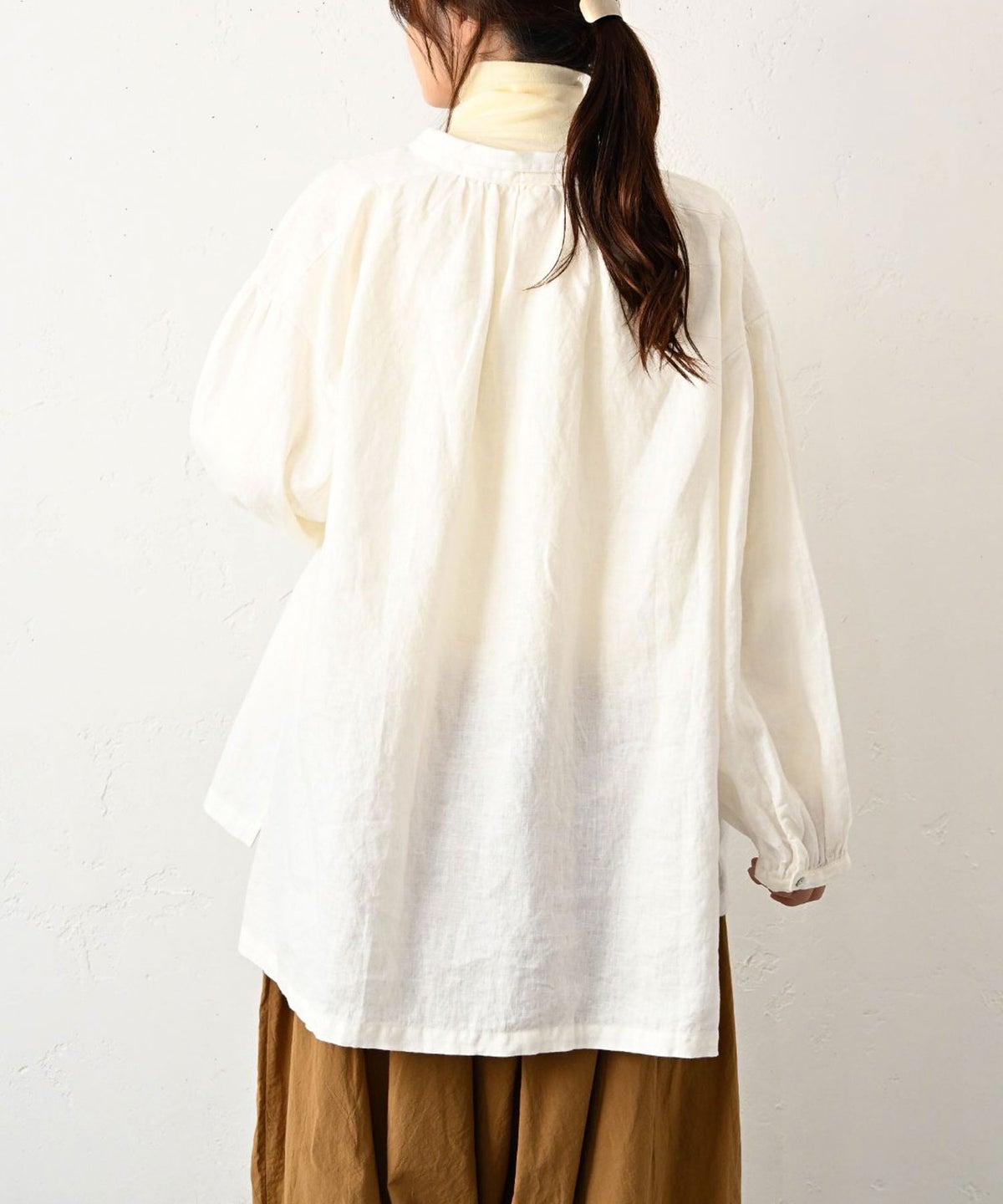 08Mab｜リネンボリューム袖チビ衿プルオーバー [[CF-1224HF1094]][C]