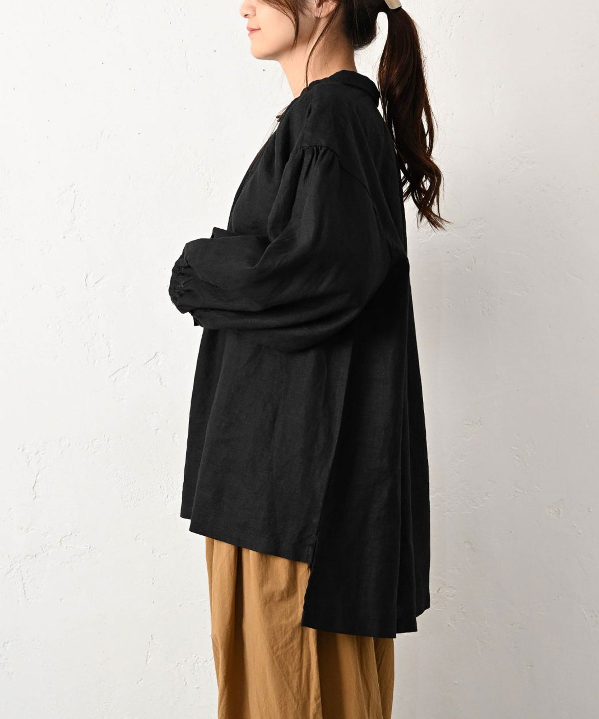 08Mab｜リネンボリューム袖チビ衿プルオーバー [[CF-1224HF1094]][C]
