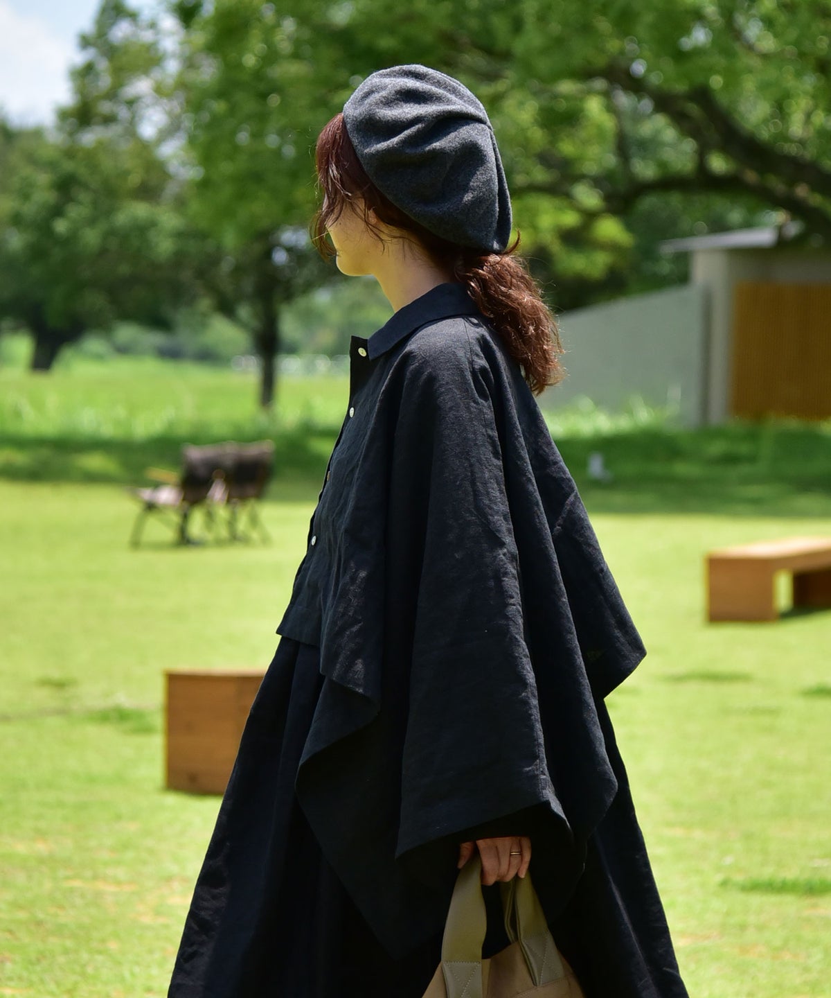 08Mab｜リネンポンチョ [[CF-826HF1526]][C]