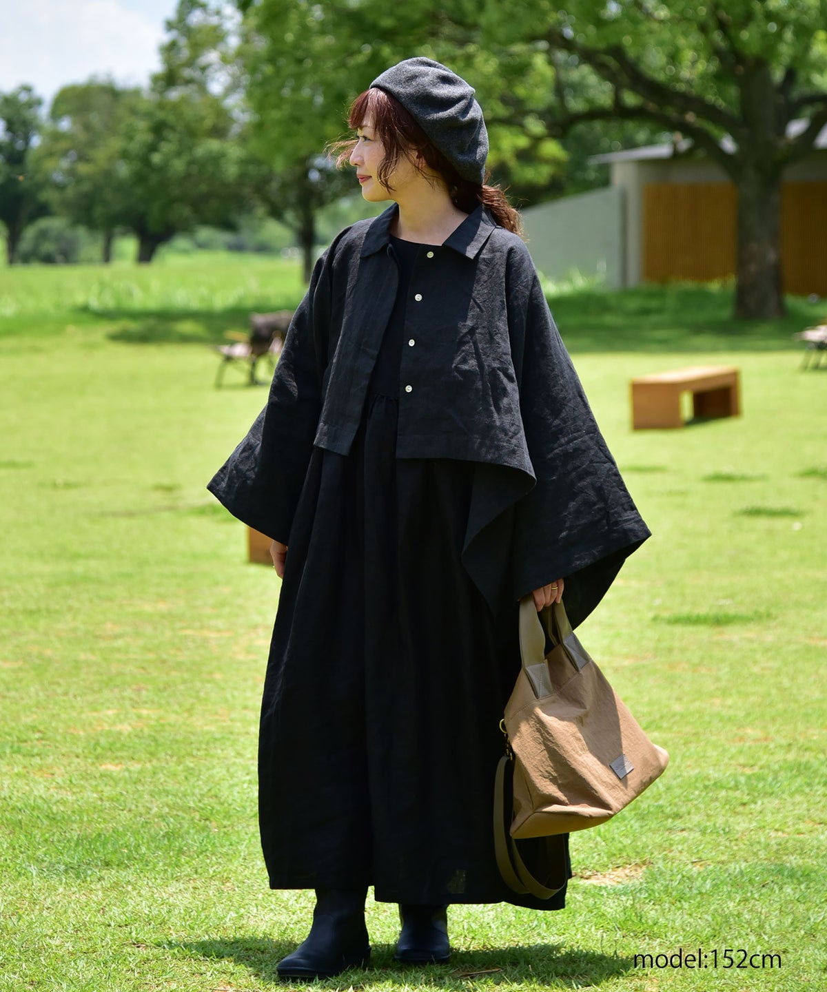 08Mab｜リネンポンチョ [[CF-826HF1526]][C]