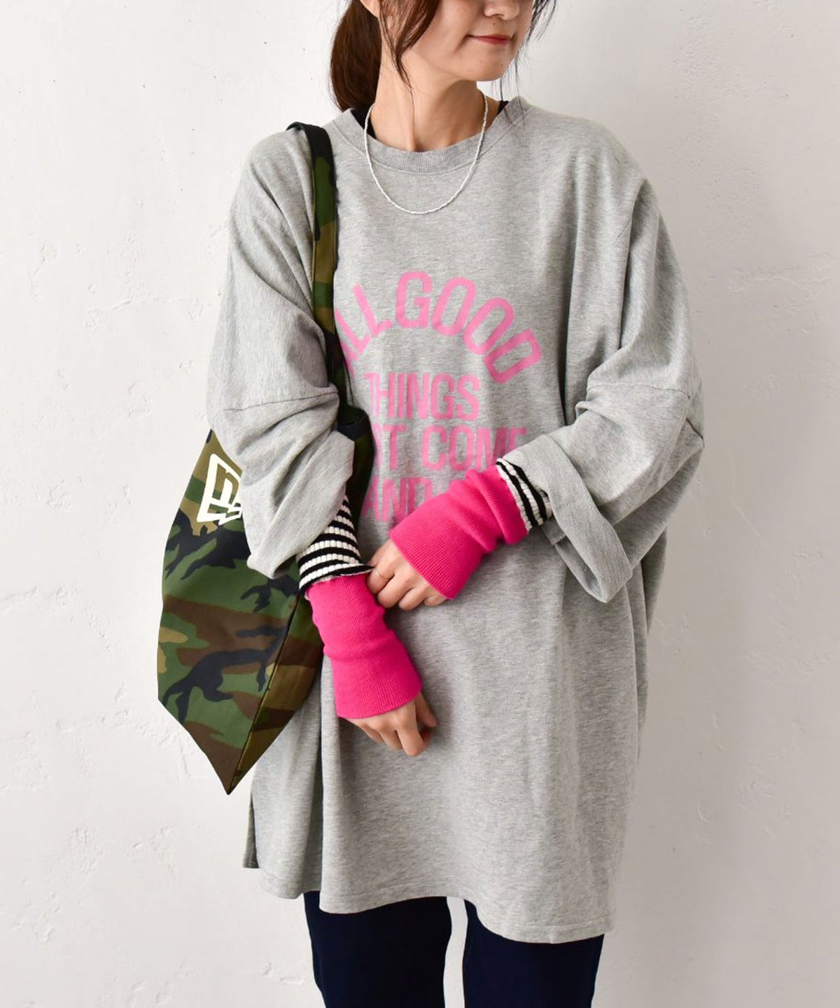 IN THE MARKET｜袖口切替テレコクルーインナー [[08108]][C]