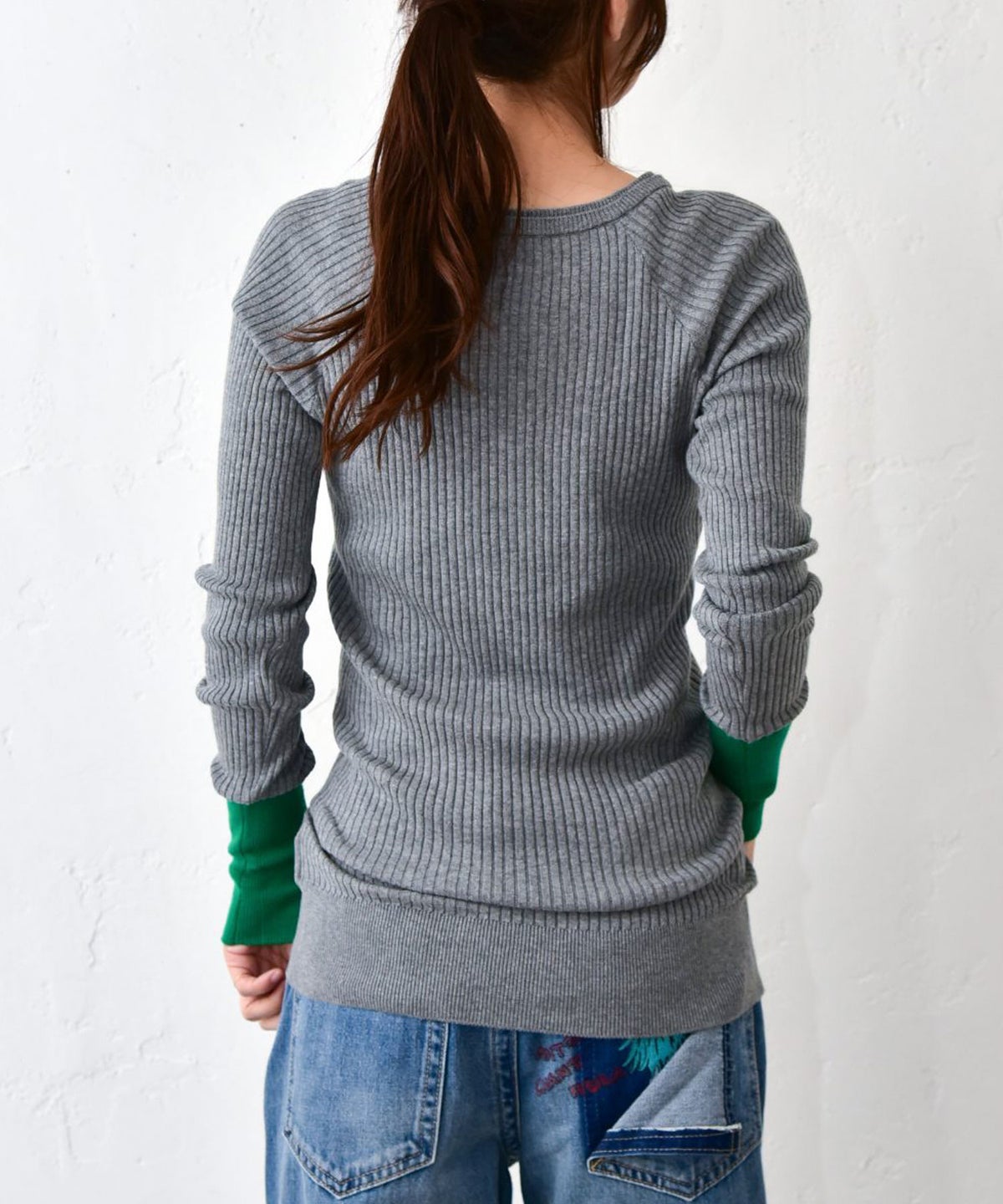 IN THE MARKET｜袖口切替テレコクルーインナー [[08108]][C]