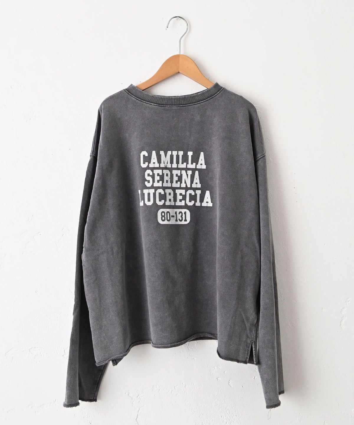 IN THE MARKET｜カレッジロゴピグメント加工ミニ裏毛 [[C-2628]][C]