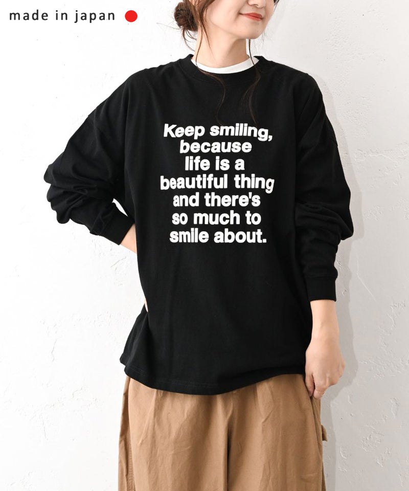 her.｜ワイドスリーブロゴカットソー [[Wide Long Sleeve Tee/2026]][C]