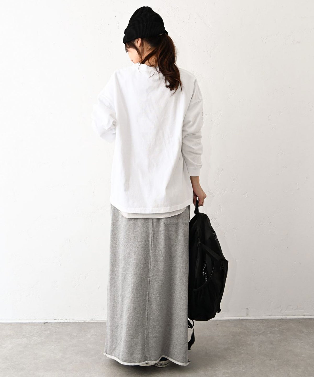 her.｜ワイドスリーブロゴカットソー [[Wide Long Sleeve Tee/2026]][C]