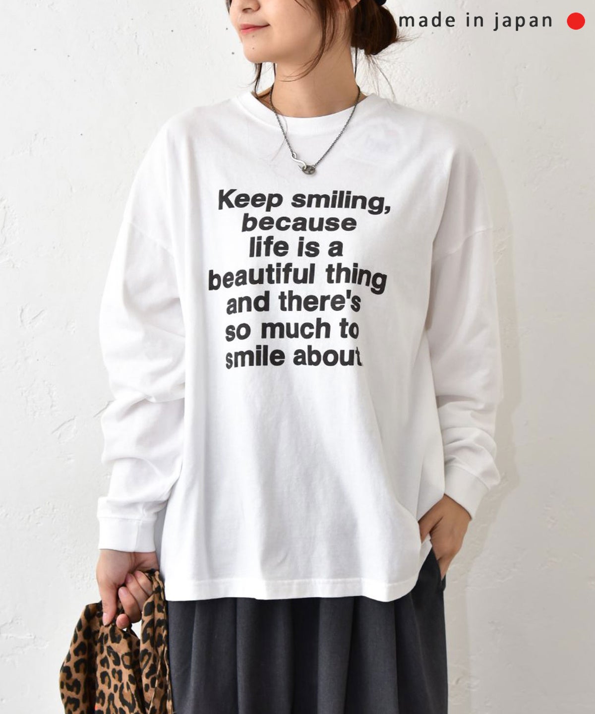 her.｜ワイドスリーブロゴカットソー [[Wide Long Sleeve Tee/2026]][C]