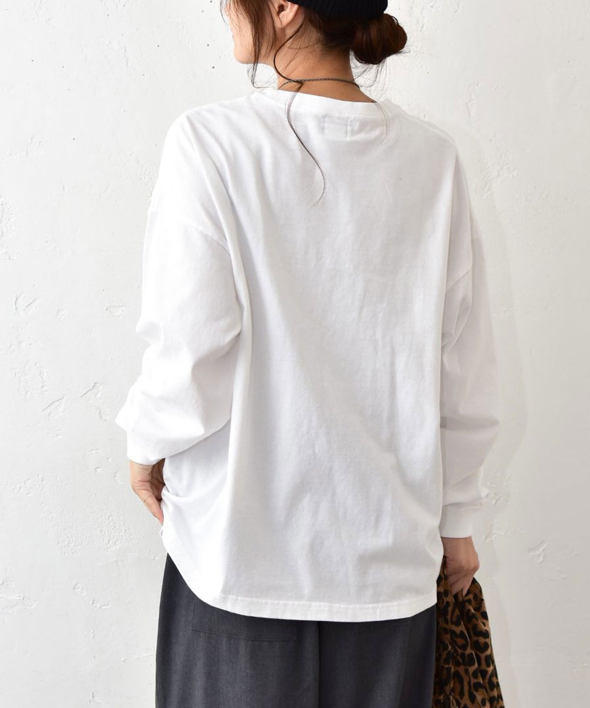 her.｜ワイドスリーブロゴカットソー [[Wide Long Sleeve Tee/2026]][C]