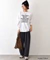 her.｜ワイドスリーブロゴカットソー [[Wide Long Sleeve Tee/2026]][C]