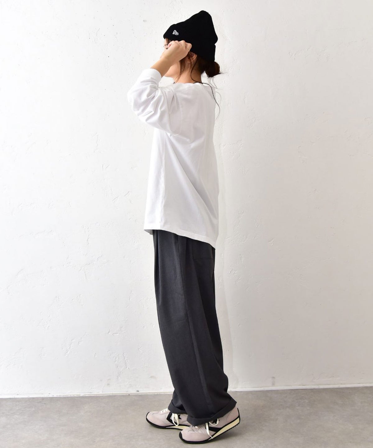 her.｜ワイドスリーブロゴカットソー [[Wide Long Sleeve Tee/2026]][C]