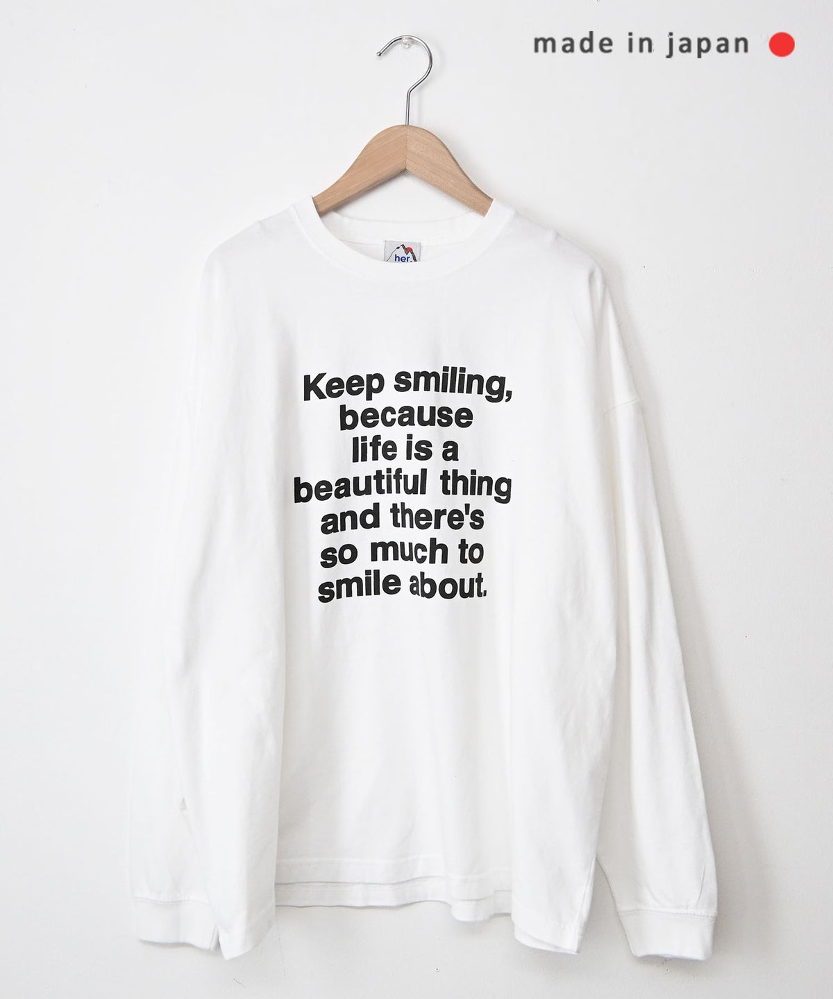 her.｜ワイドスリーブロゴカットソー [[Wide Long Sleeve Tee/2026]][C]
