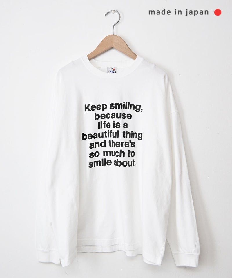 her.｜ワイドスリーブロゴカットソー [[Wide Long Sleeve Tee/2026]][C]