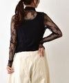 HUMS｜ストレッチレースハイネックT [[33286P233]][C]