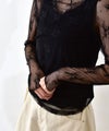 HUMS｜ストレッチレースハイネックT [[33286P233]][C]